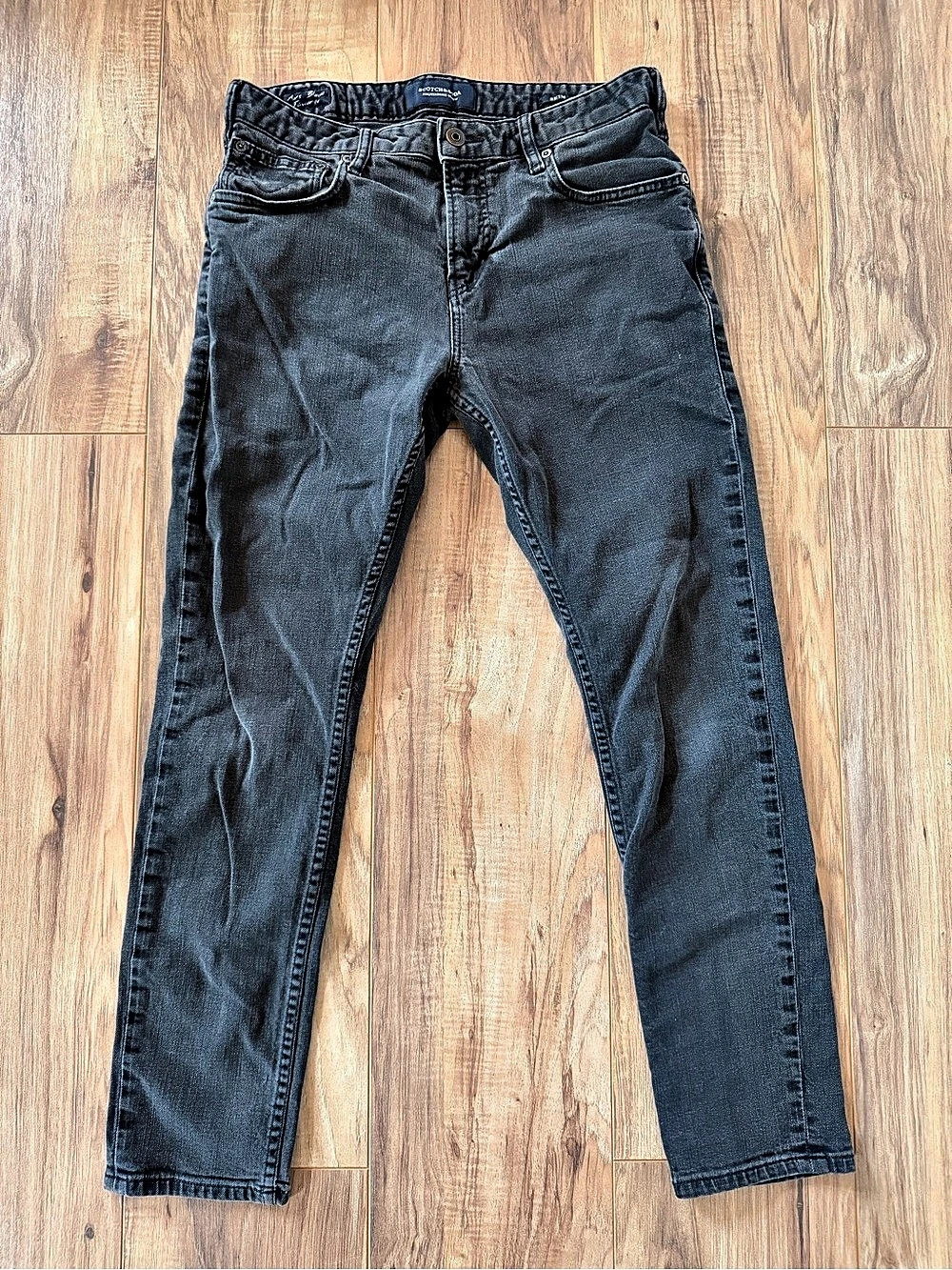 Scotch & Soda Ams Blauw Favourite Skim Jeans Black W32 / L30